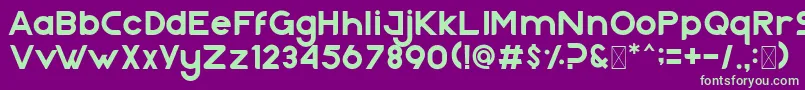 Nazegul Regular Font – Green Fonts on Purple Background