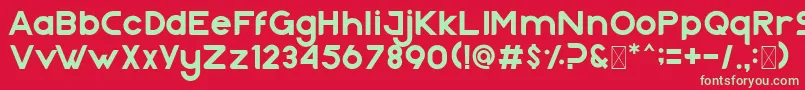 Nazegul Regular Font – Green Fonts on Red Background