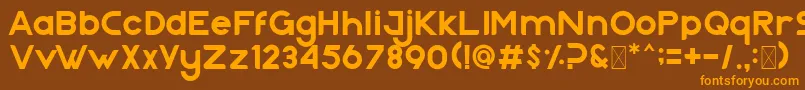 Nazegul Regular Font – Orange Fonts on Brown Background