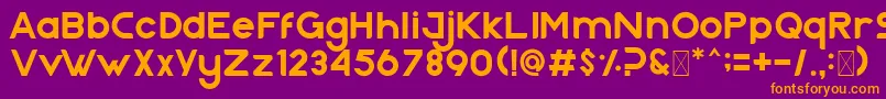 Nazegul Regular Font – Orange Fonts on Purple Background