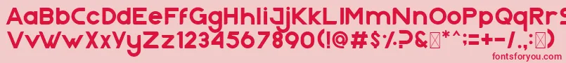 Nazegul Regular Font – Red Fonts on Pink Background