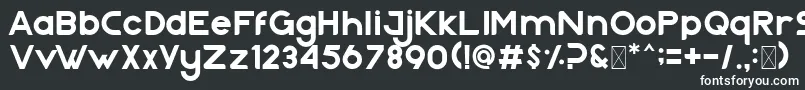 Nazegul Regular-Schriftart – Weiße Schriften auf schwarzem Hintergrund