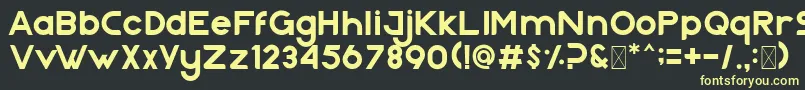 Nazegul Regular Font – Yellow Fonts on Black Background