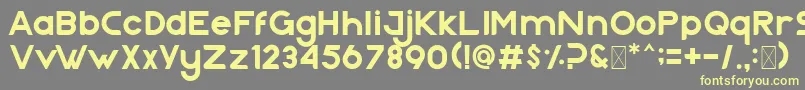 Nazegul Regular Font – Yellow Fonts on Gray Background