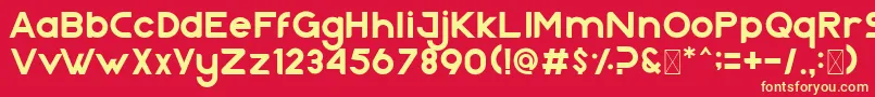 Nazegul Regular Font – Yellow Fonts on Red Background