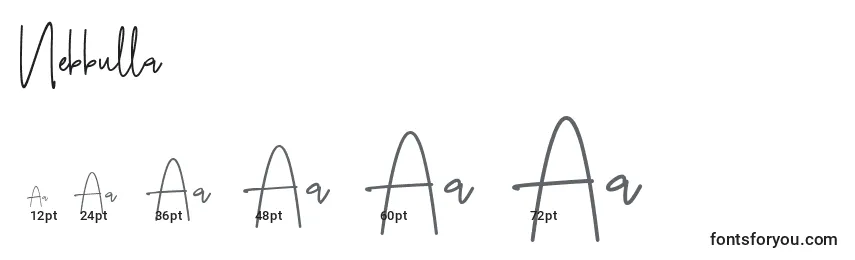 Tailles de police Nebbulla