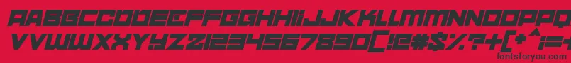 Fonte nebulari italic – fontes pretas em um fundo vermelho