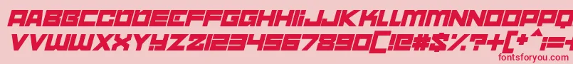 nebulari italic Font – Red Fonts on Pink Background