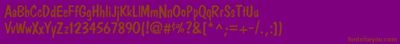 FranciscanRegular Font – Brown Fonts on Purple Background