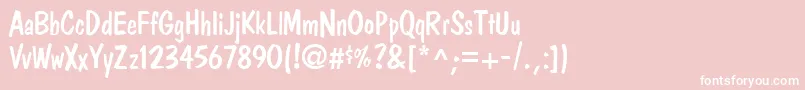 FranciscanRegular Font – White Fonts on Pink Background