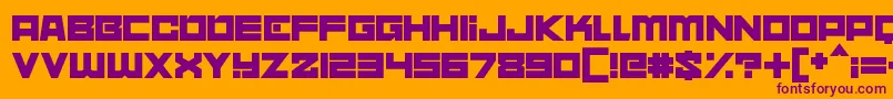 Шрифт nebulari – фиолетовые шрифты на оранжевом фоне