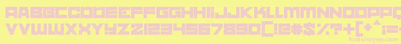 nebulari Font – Pink Fonts on Yellow Background