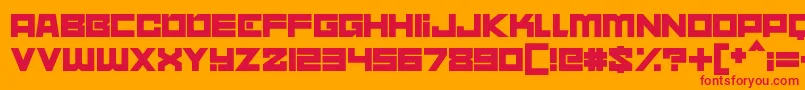 nebulari Font – Red Fonts on Orange Background