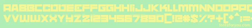 nebulari Font – Yellow Fonts on Green Background