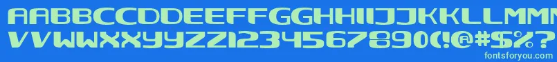 NEC      Font – Green Fonts on Blue Background