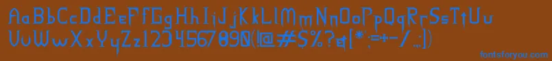 NECK ROMANCER Regular Font – Blue Fonts on Brown Background