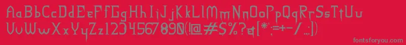NECK ROMANCER Regular Font – Gray Fonts on Red Background