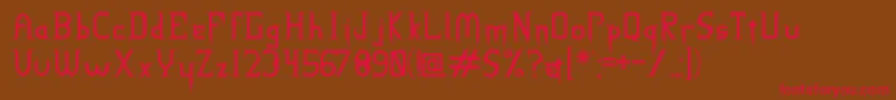 NECK ROMANCER Regular Font – Red Fonts on Brown Background