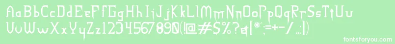 NECK ROMANCER Regular Font – White Fonts on Green Background