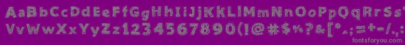 Needlework Good Font – Gray Fonts on Purple Background