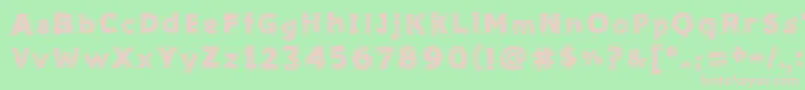 Needlework Good Font – Pink Fonts on Green Background