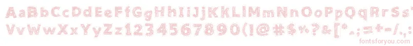 Needlework Good-Schriftart – Rosa Schriften auf weißem Hintergrund