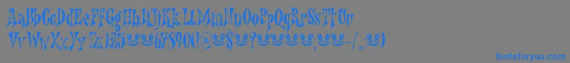 Nefarious DEMO Font – Blue Fonts on Gray Background