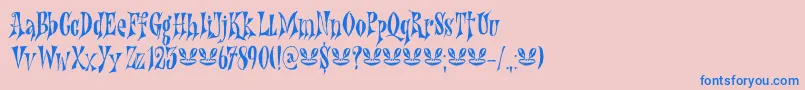 Nefarious DEMO Font – Blue Fonts on Pink Background