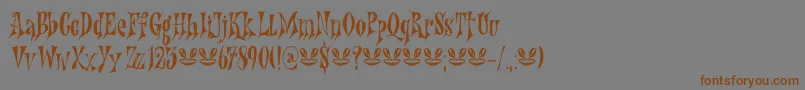 Nefarious DEMO Font – Brown Fonts on Gray Background