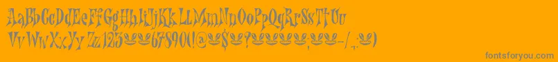フォントNefarious DEMO – オレンジの背景に灰色の文字