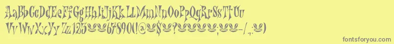 Nefarious DEMO Font – Gray Fonts on Yellow Background