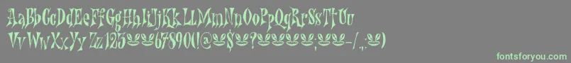Nefarious DEMO Font – Green Fonts on Gray Background