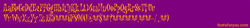 Nefarious DEMO Font – Orange Fonts on Purple Background