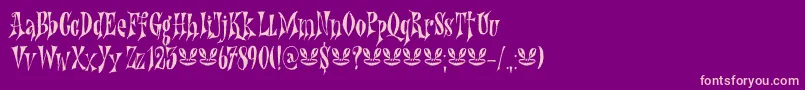 Nefarious DEMO Font – Pink Fonts on Purple Background