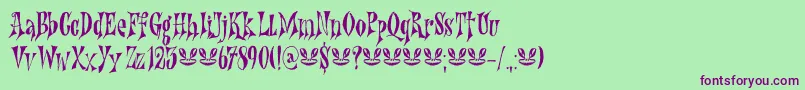 Nefarious DEMO Font – Purple Fonts on Green Background