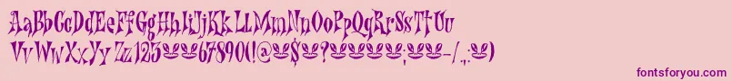 Nefarious DEMO Font – Purple Fonts on Pink Background