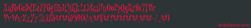 Nefarious DEMO Font – Red Fonts on Black Background