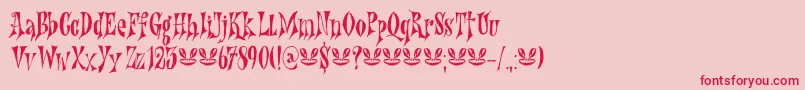Nefarious DEMO Font – Red Fonts on Pink Background