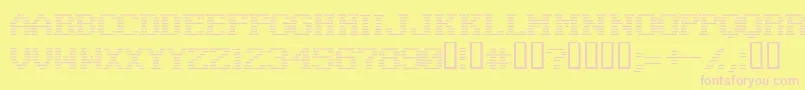 negat   -fontti – vaaleanpunaiset fontit keltaisella taustalla