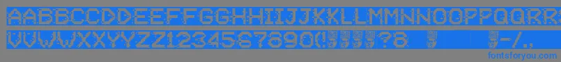 Negative System Font – Blue Fonts on Gray Background