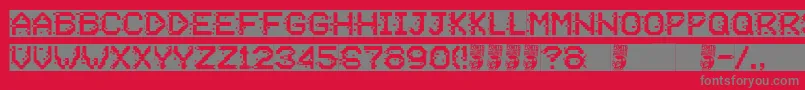 Negative System Font – Gray Fonts on Red Background