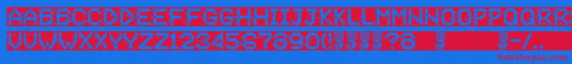 Negative System Font – Red Fonts on Blue Background