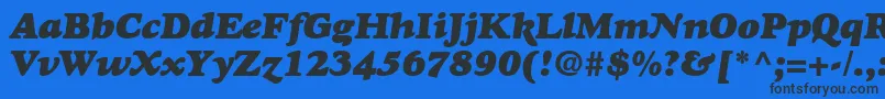 fuente GoudyHeavyfaceItalic – Fuentes Negras Sobre Fondo Azul