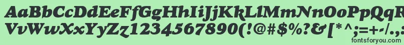 fuente GoudyHeavyfaceItalic – Fuentes Negras Sobre Fondo Verde