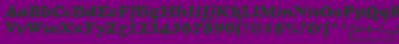 GoudyHeavyfaceItalic Font – Black Fonts on Purple Background