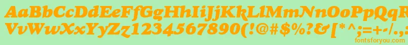 GoudyHeavyfaceItalic Font – Orange Fonts on Green Background