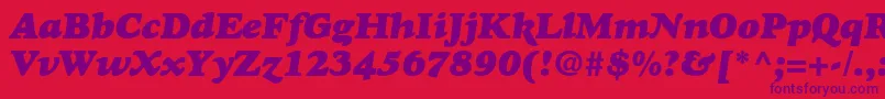 GoudyHeavyfaceItalic Font – Purple Fonts on Red Background