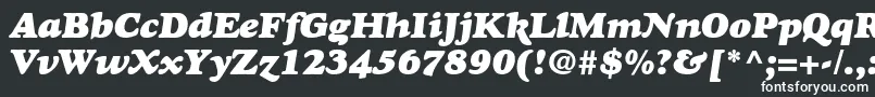 フォントGoudyHeavyfaceItalic – 黒い背景に白い文字