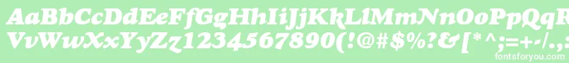 フォントGoudyHeavyfaceItalic – 緑の背景に白い文字