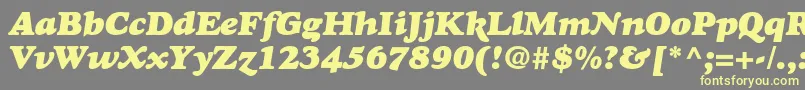 GoudyHeavyfaceItalic Font – Yellow Fonts on Gray Background